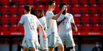 Gol de Lewandowski en el partido del Bayern Múnich