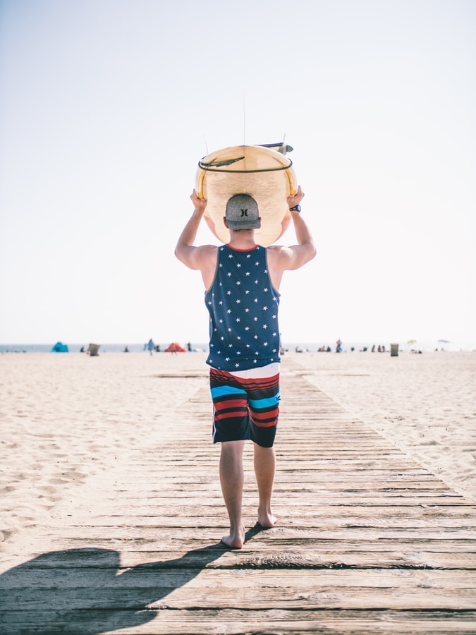 Hombre en la playa