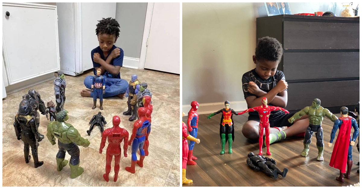 Niños le rinden conmovedor homenaje a Chadwick Boseman haciendo funerales para ‘Black Panther’