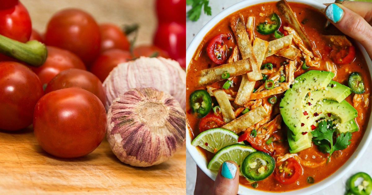Sopa de tomate mexicana con pollo y sin lácteos para hacer en 20 minutos