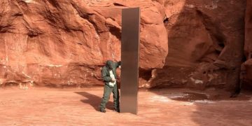 monolito en el desierto de Utah en Estados Unidos