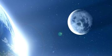 estación espacial en la Luna