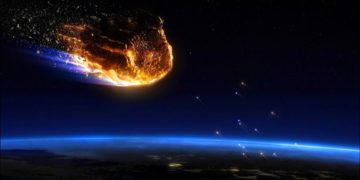 meteorito en la Tierra