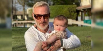 El empresario Gianluca Vacchi  y su hija Blu Jerusalema. Foto: Gianluca Vacchi / Instagram